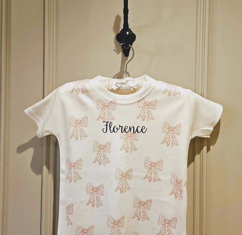 Personalised Bow t shirt