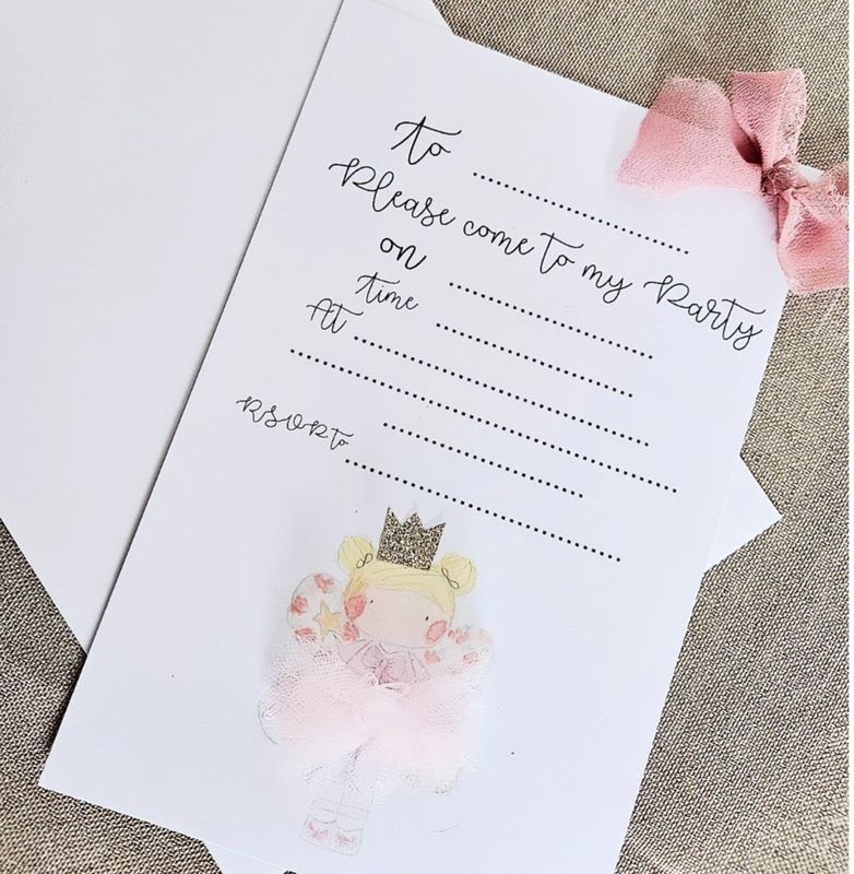 Fairy Bow Birthday Invitations