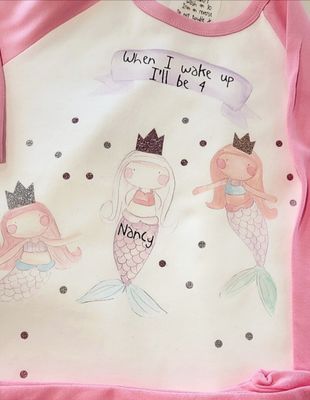 Mermaid birthday pyjamas 