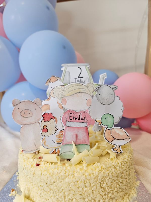 Farm Yard Cake Topper Set