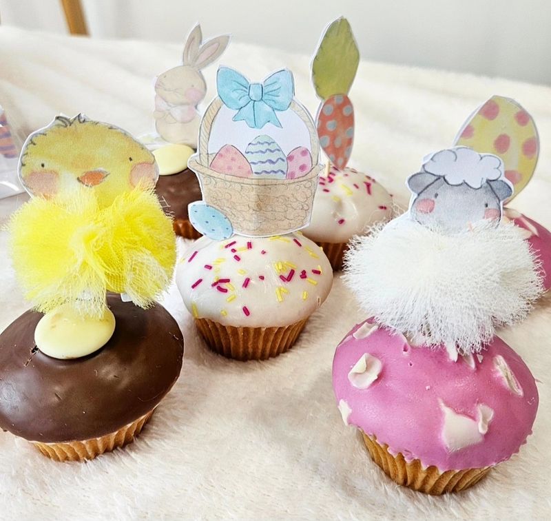 Easter cupcake toppers