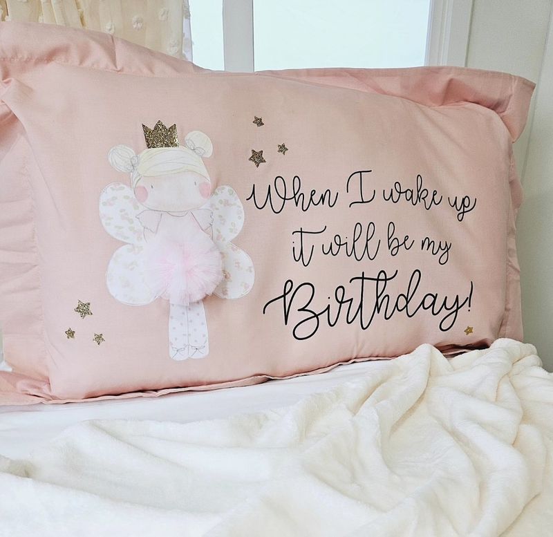 Personalised birthday pillowcase