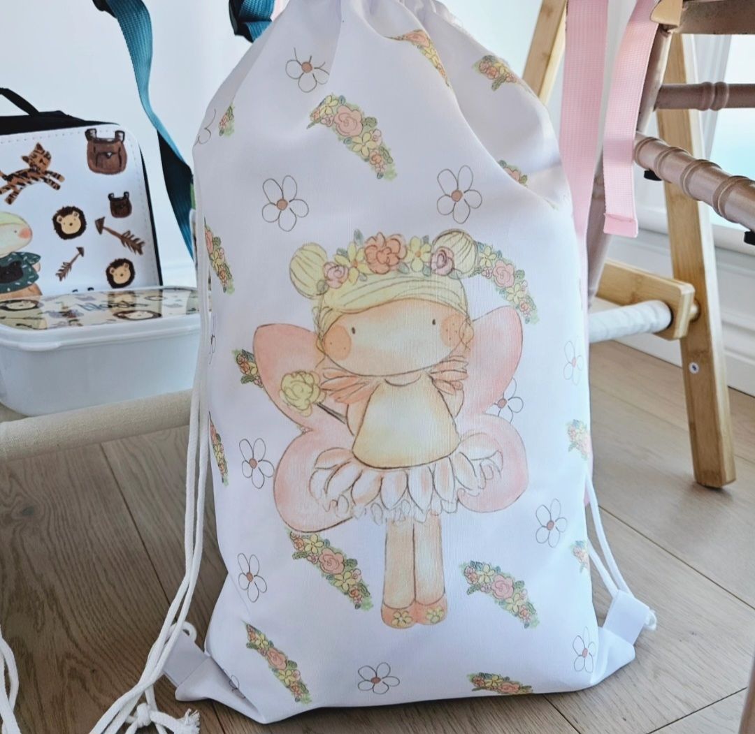 Wildflower drawstring bag