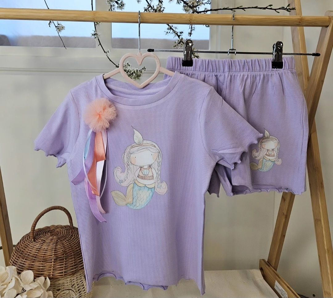 Mermaid shorts and t shirt set