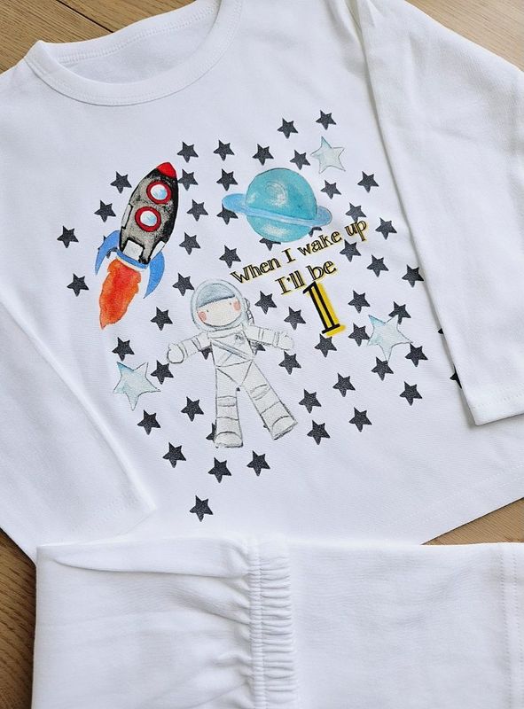 Personalised Space Birthday pyjamas