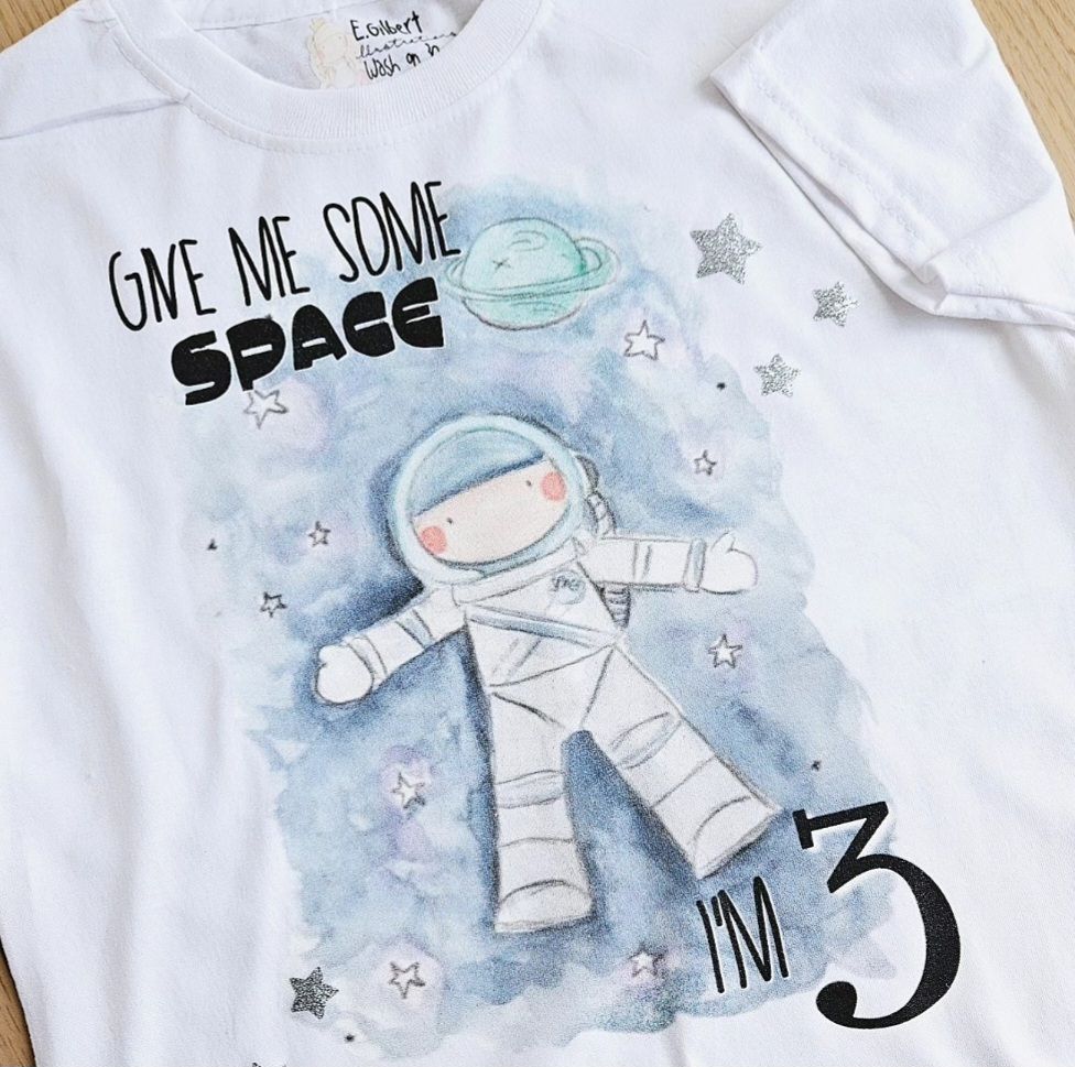 Personalised Space Birthday T-shirt