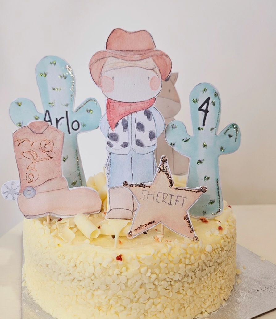 Cowboy cake topper