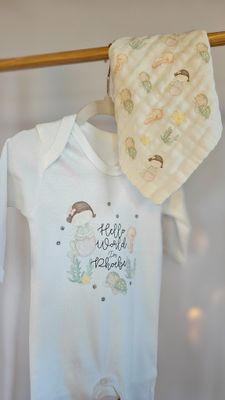 Personalised girls  babygrow with mermaid design and child's name