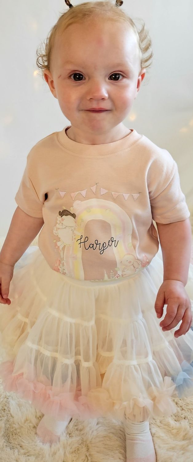 Personalised Fairy T-Shirt for Girls – Custom Name Tee with Hand-Drawn Fairy Design