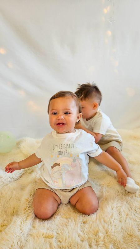 Personalised Sister Dinosaur T-Shirt – Custom Dino Tee for Girls