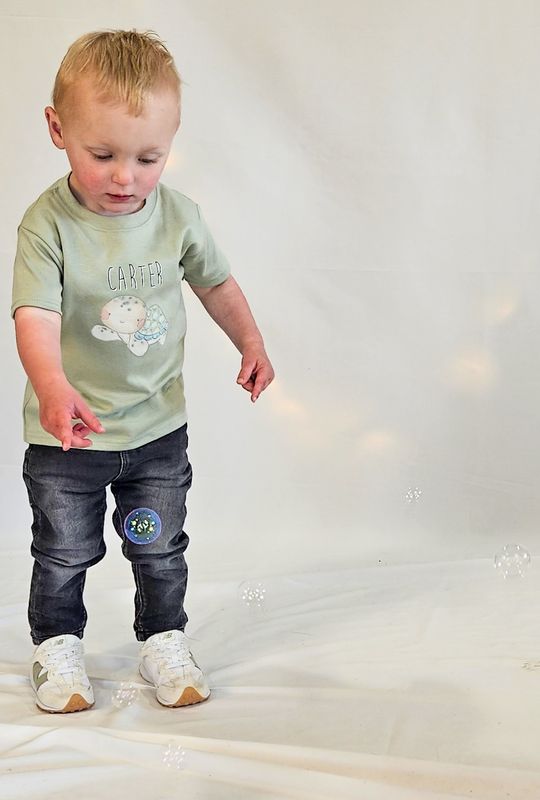Personalised Turtle T-Shirt for Kids – Custom Ocean Animal Tee with Name