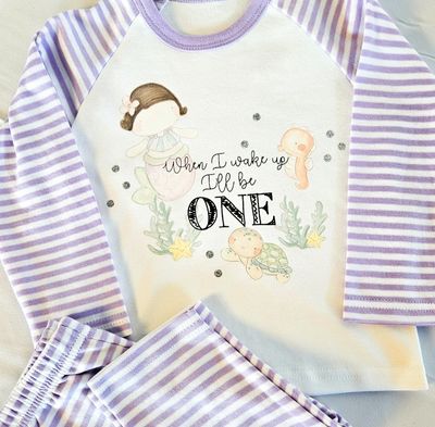 Personalised Mermaid Birthday Pyjamas