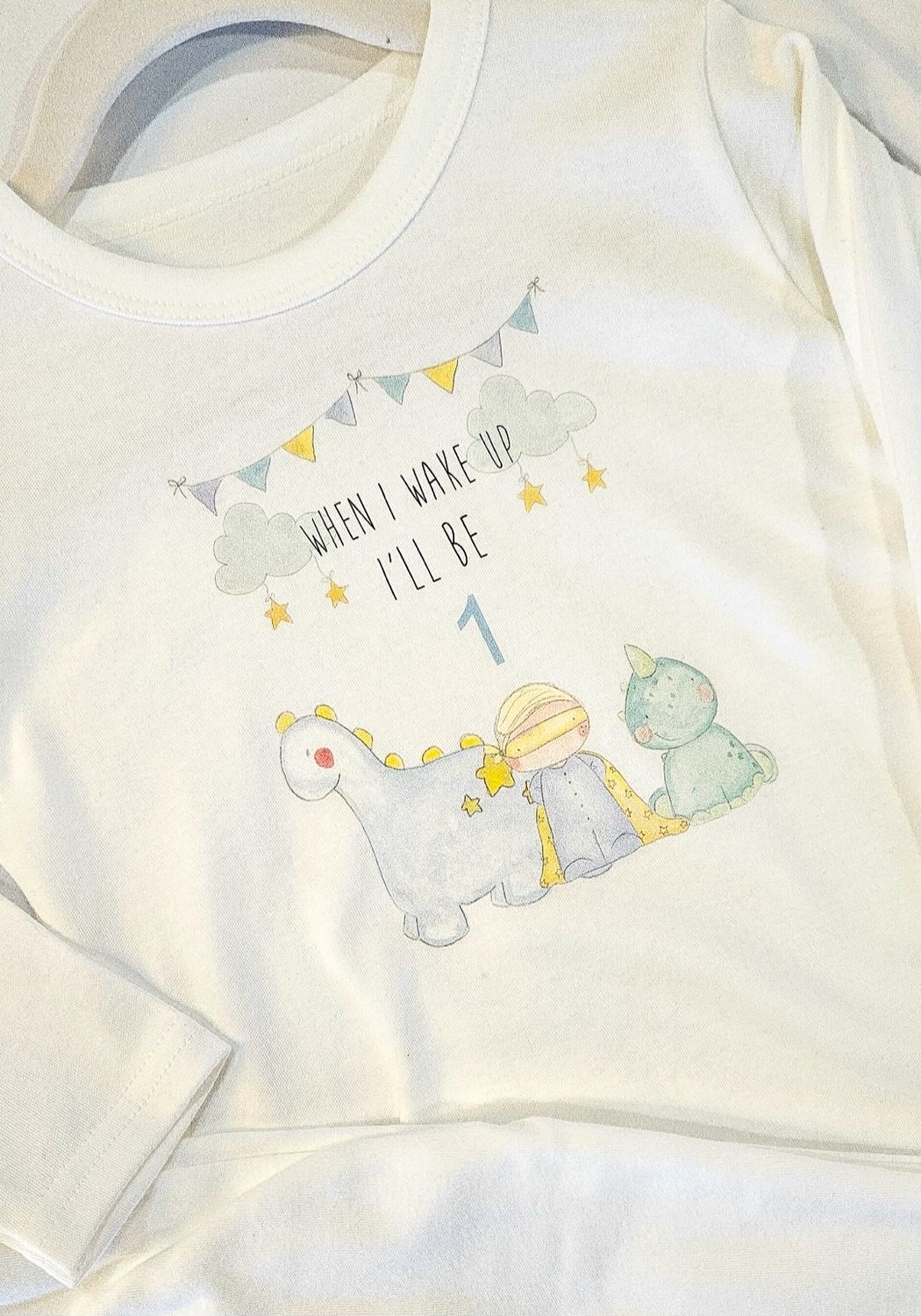 Personalised Boys Dinosaur & Superhero Birthday Pyjamas – Custom Name Sleepwear for Toddlers
