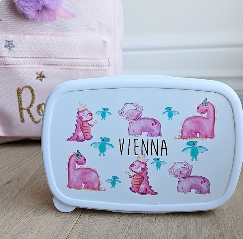 Girls Personalised Dinosaur Snack Box