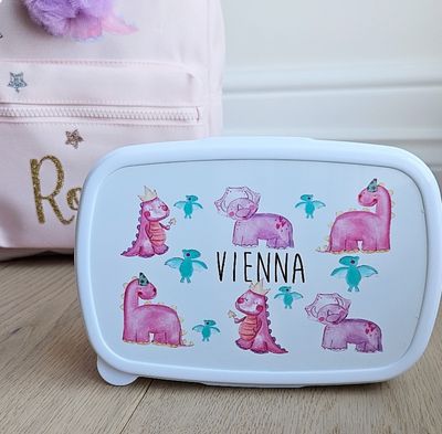 Girls Personalised Dinosaur Snack Box