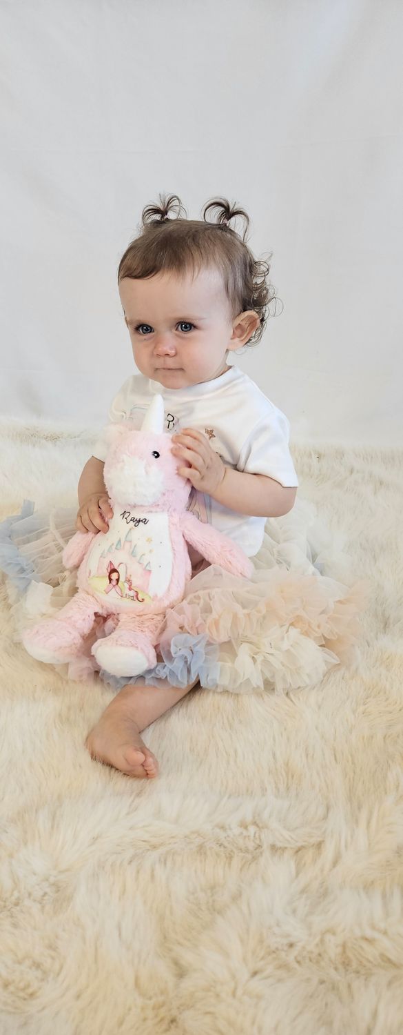 Personalised Unicorn Plush Teddy | Custom Princess Gift for Girls