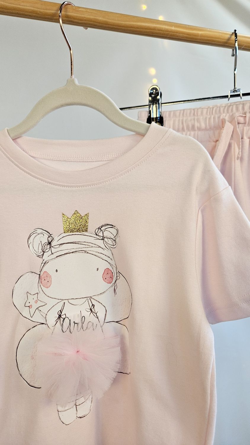 Personalised Pink fairy T- shirt & Shorts [new for 2025]