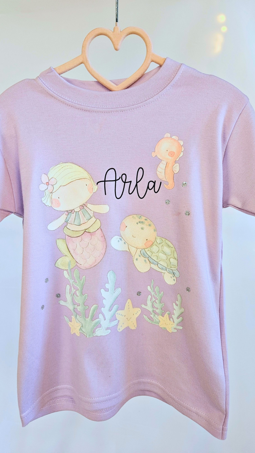 Personalised Mermaid t shirt