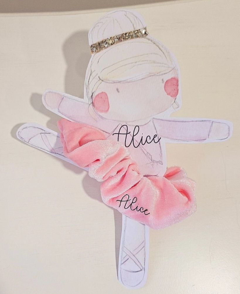 Personalised ballerina scrunchie