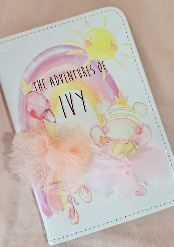 Personalised flamingo and fairy passport cover Personalised flamingo and fairy passport cover
