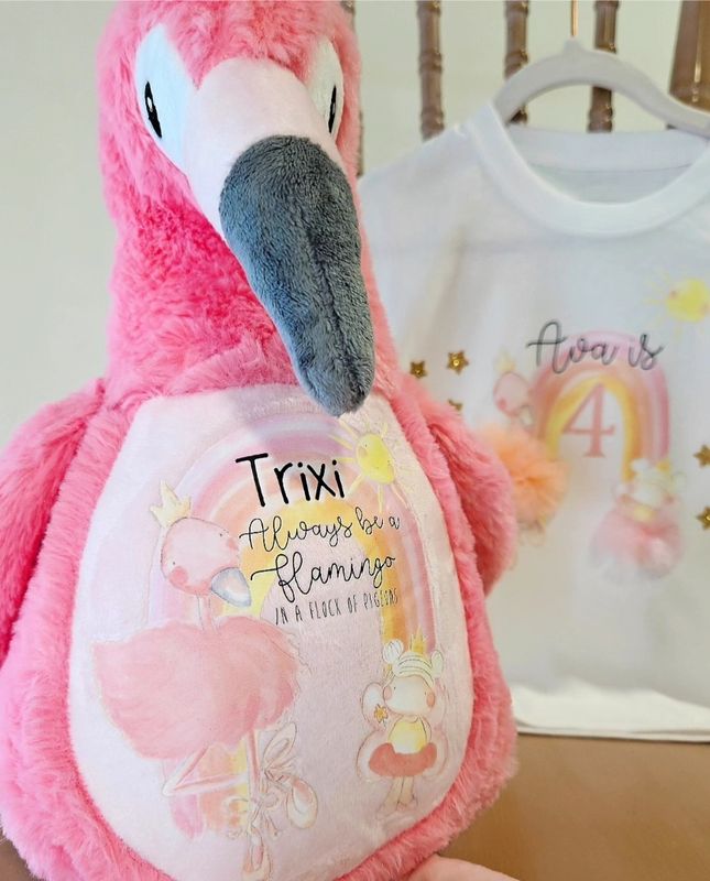 Personalised Flamingo Teddy