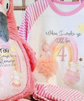 Personalised Flamingo Birthday Pyjamas Personalised Flamingo Birthday Pyjamas