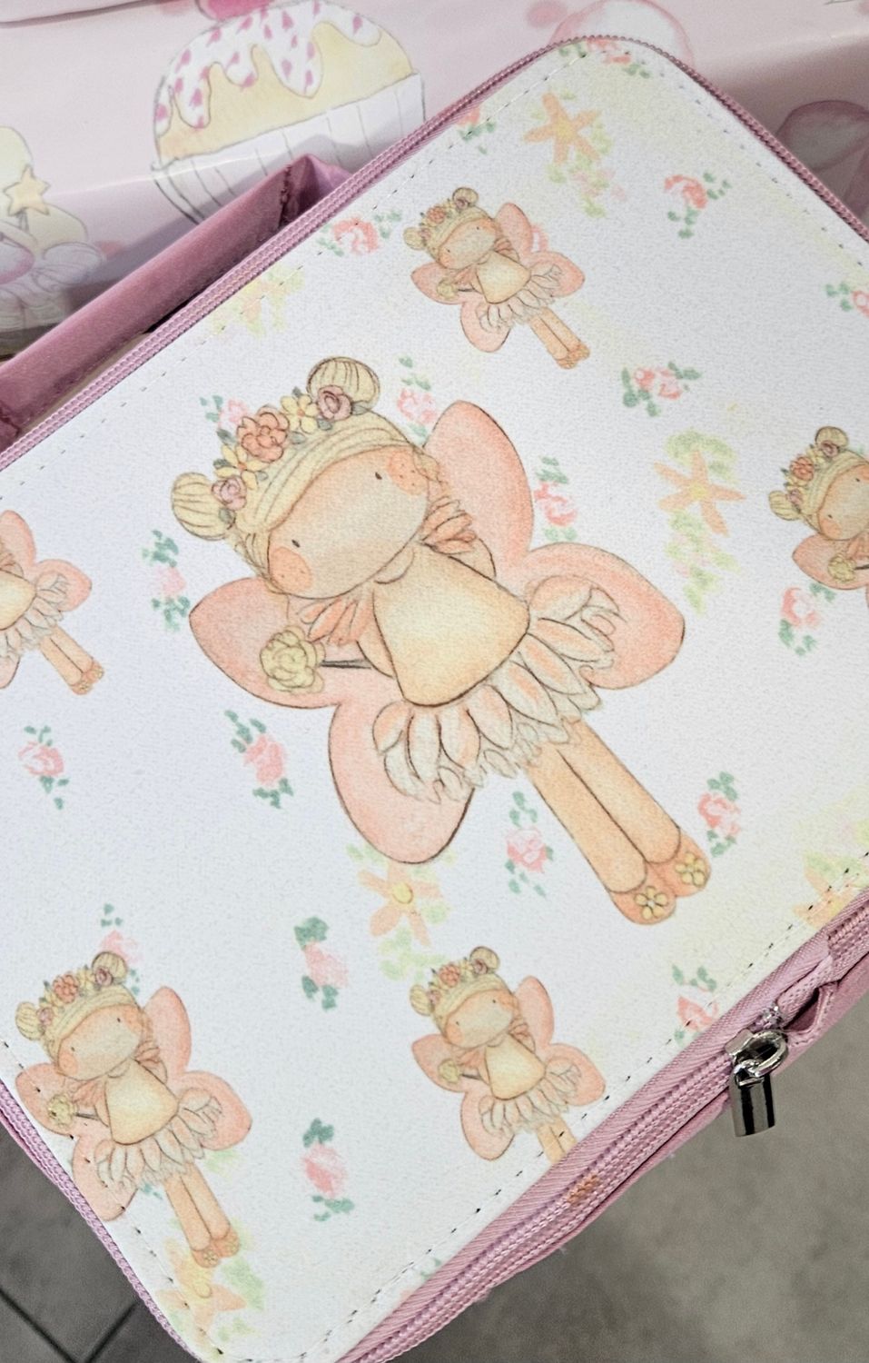 Blonde fairy lunch bag slight misprint onto zip