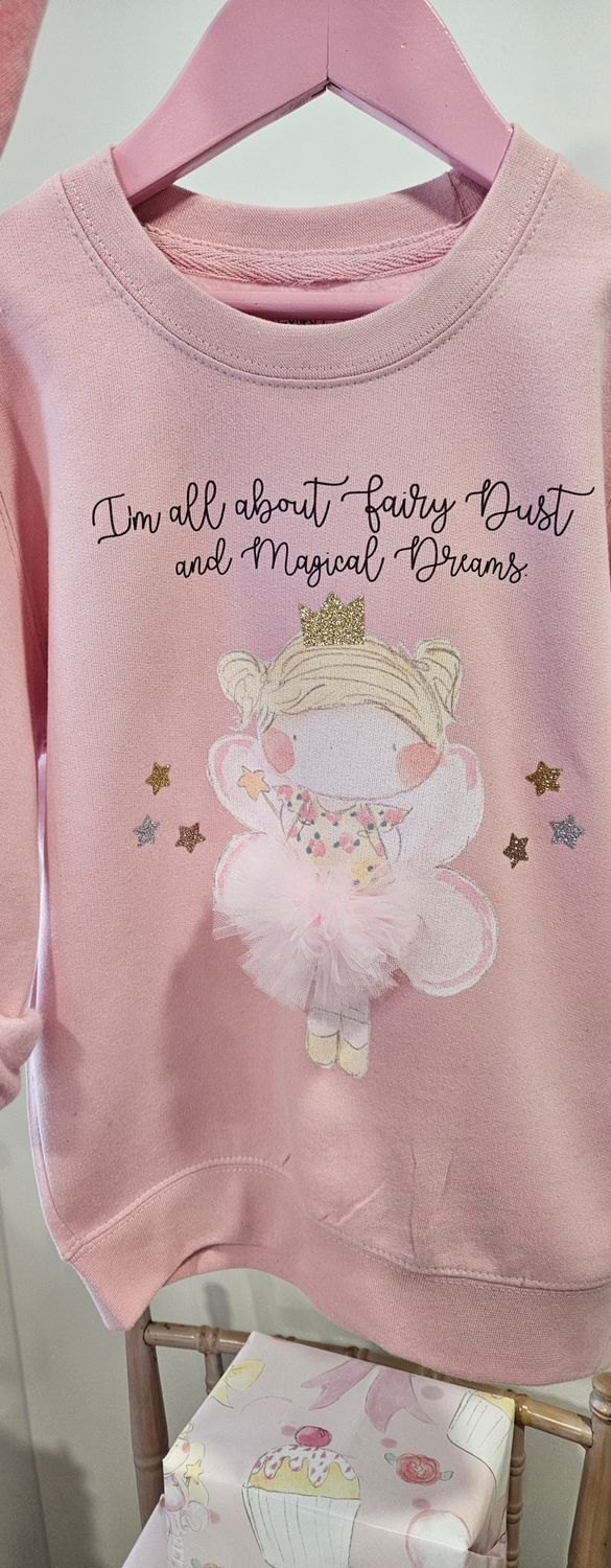 I'm all about fairy dust sweater 9 to 10 years 