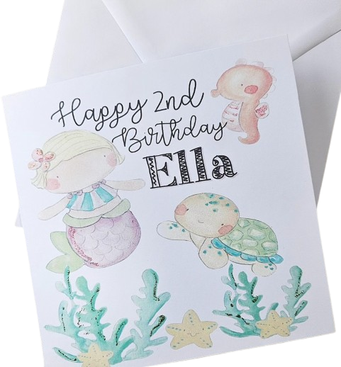 Personalised Mermaid Card