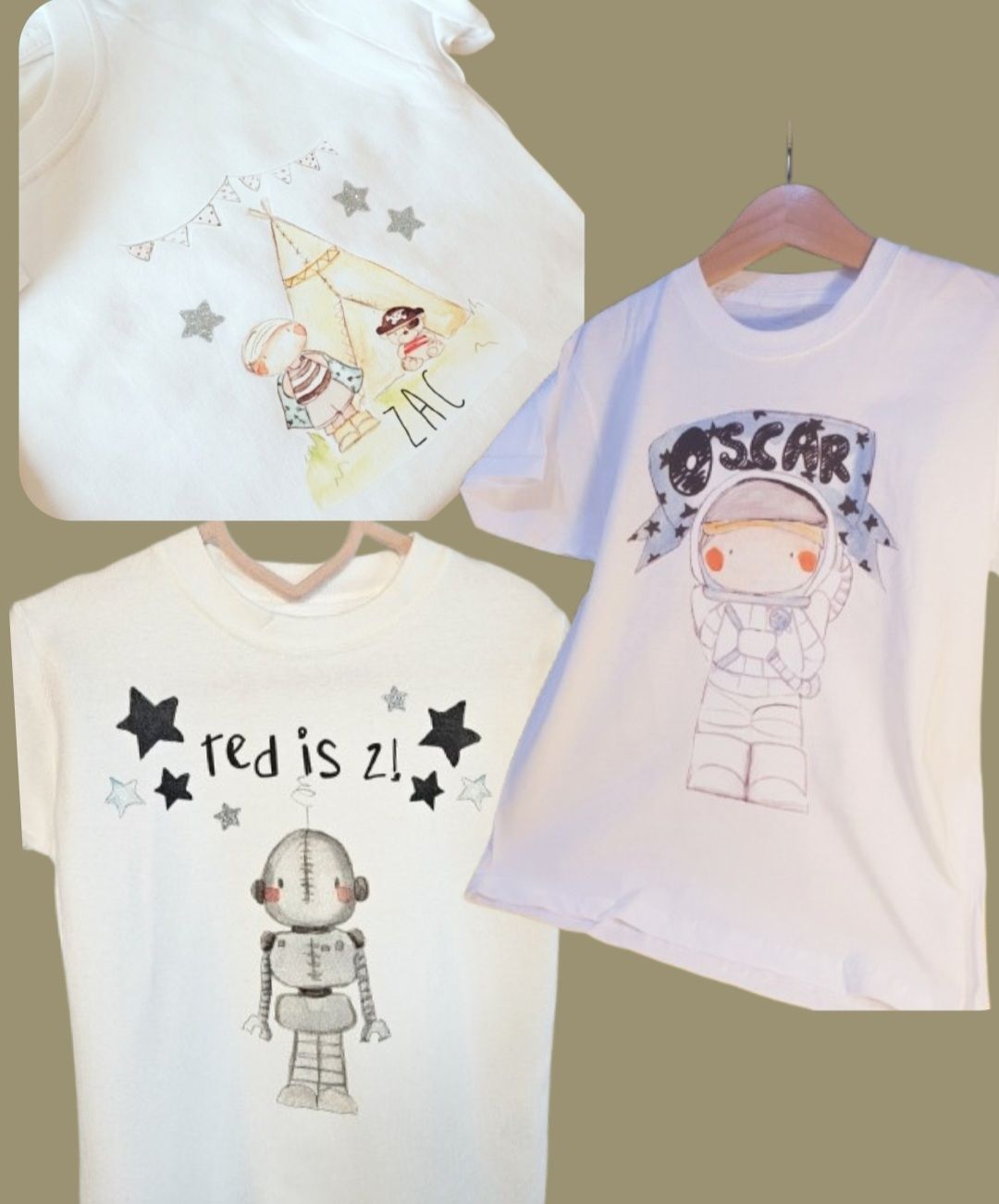 Summer Essentials Boys Personalised t shirt bundle