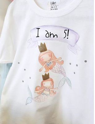 Mermaid birthday t shirt