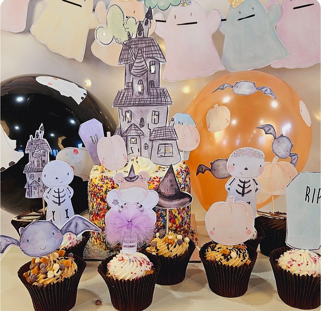 Halloween cupcake toppers