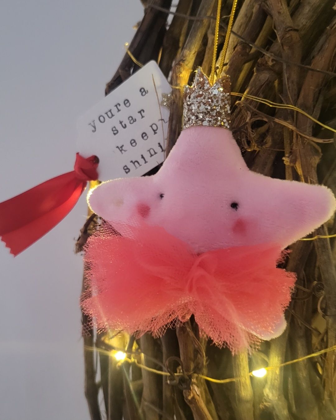 Hanging Star with Personalised Tag