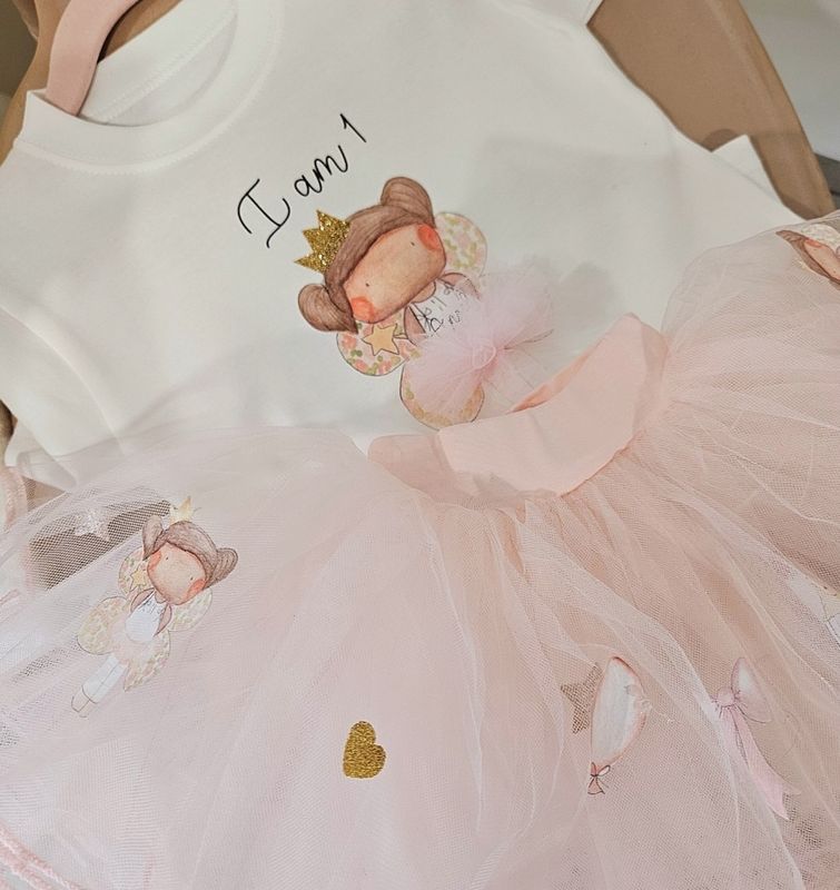 Birthday Fairy tutu with FREE MATCHING T SHIRT