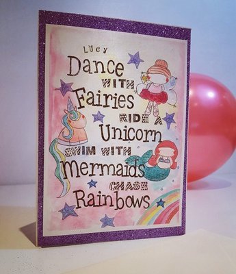 Personalised dance with fairies card