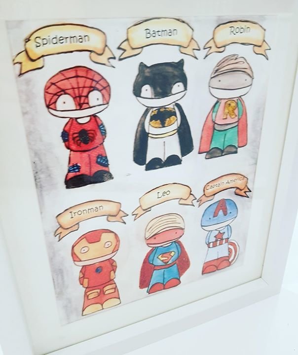Unframed superhero print