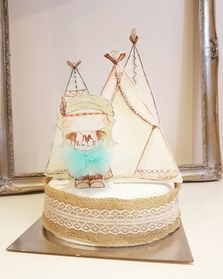 Wild child teepee cake topper set