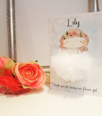 Thank you for being our flower girl card 