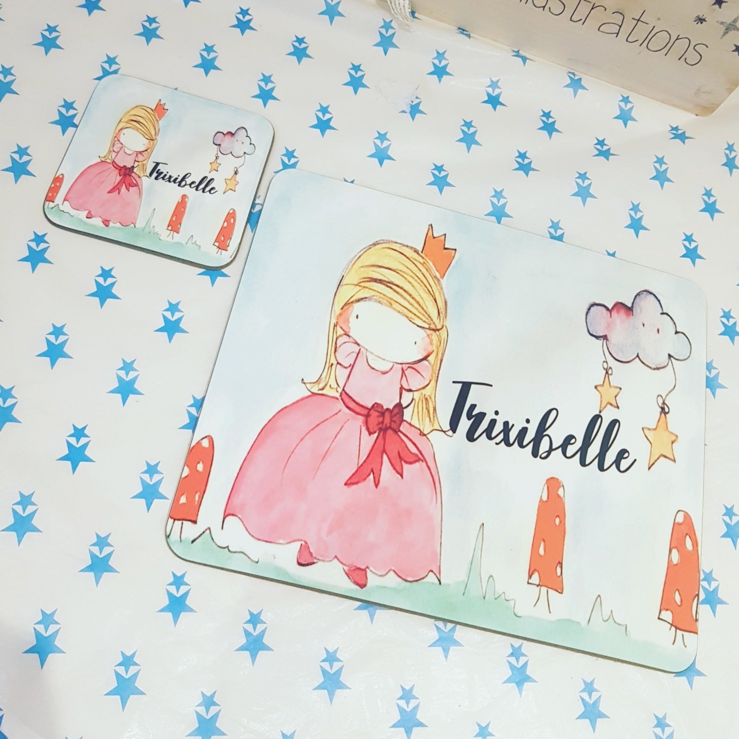 Princess placemat amd coaster set