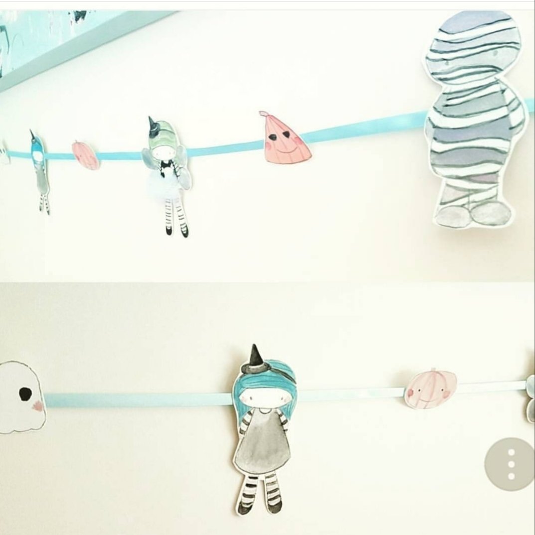 Cute halloween bunting