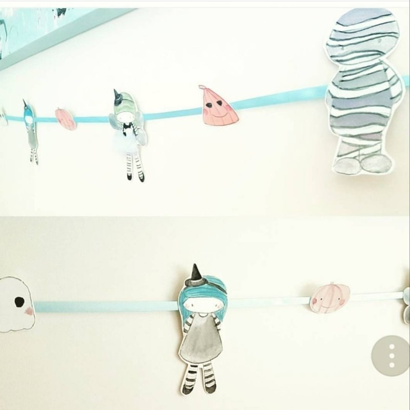 Cute halloween bunting