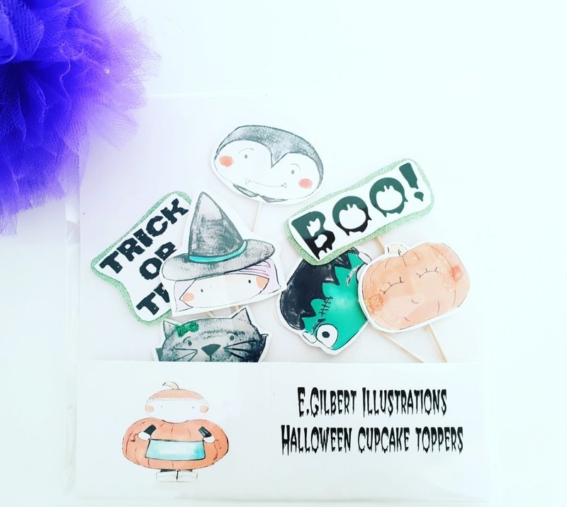 Halloween cupcake toppers