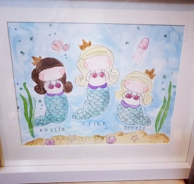 Little mermaids painting