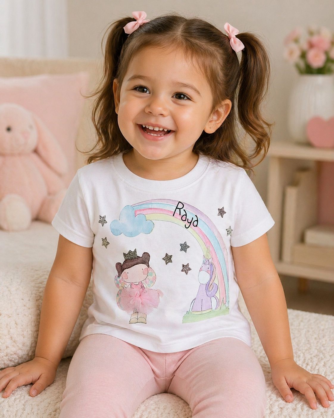 Personalised Fairy and Unicorn t shirt Personalised Fairy and Unicorn t shirt