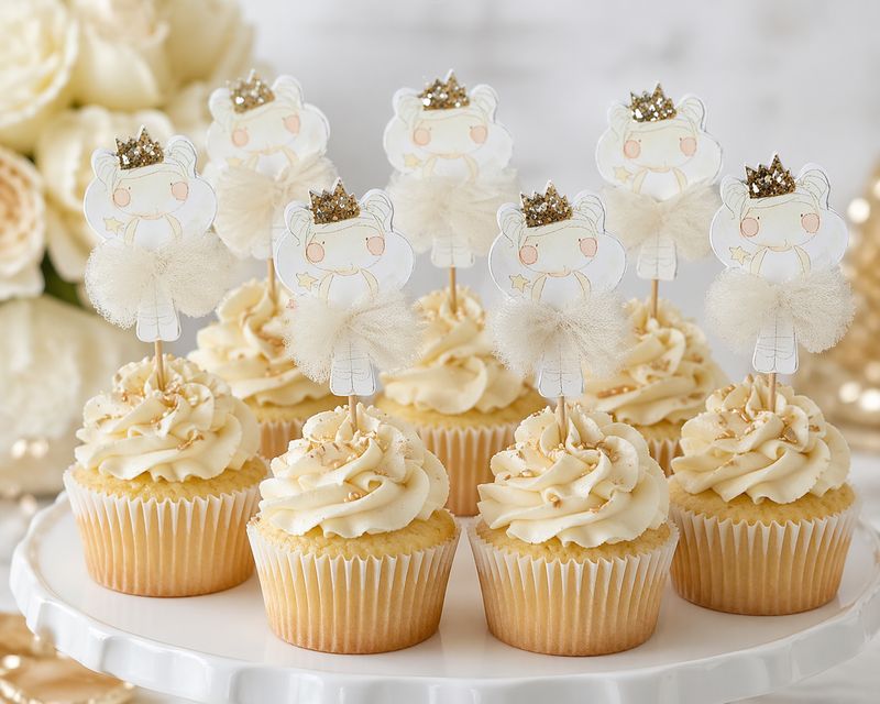 Christening Fairy Cupcake Toppers