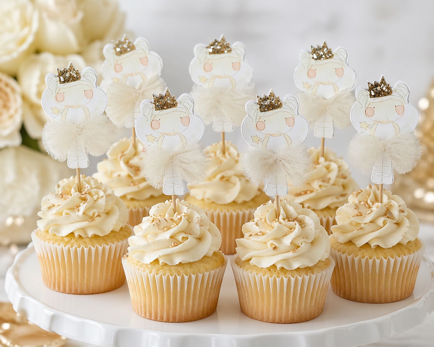 Christening Fairy Cupcake Toppers