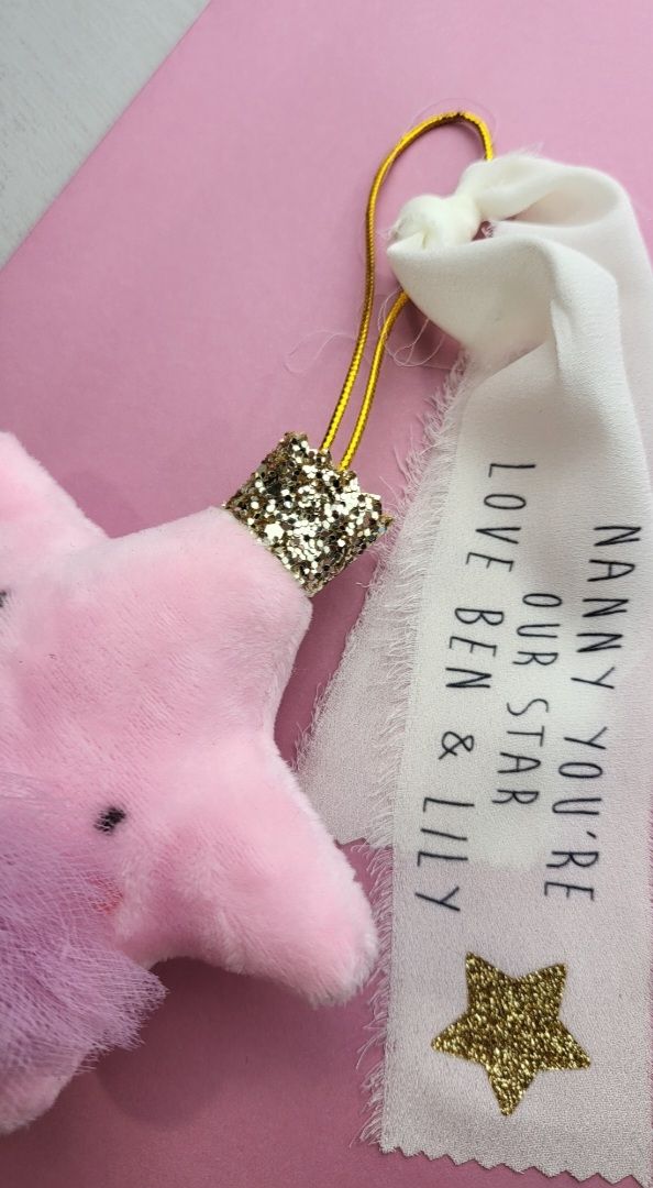 Hanging Star with Personalised Tag Hanging Star with Personalised Tag