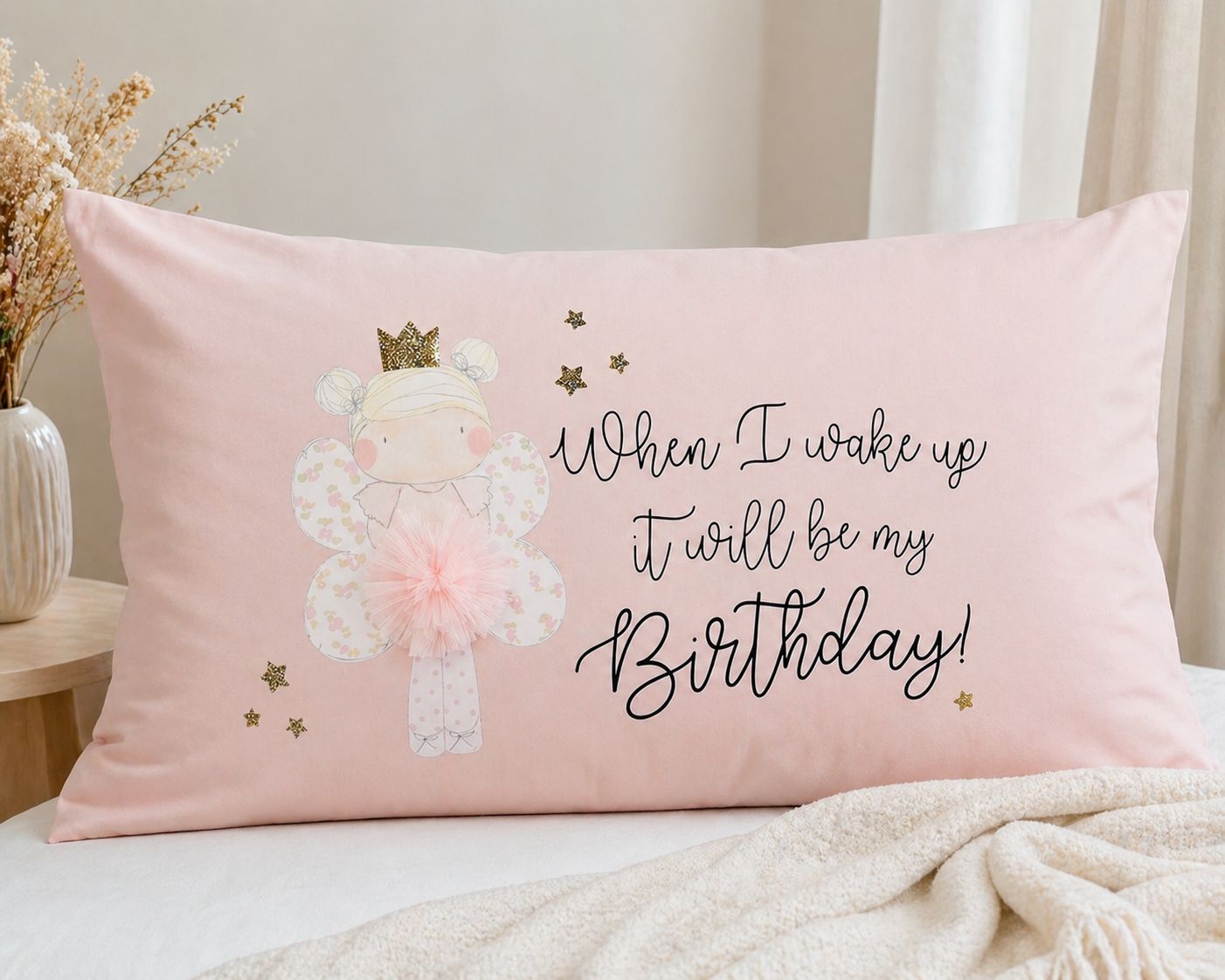 Personalised birthday pillowcase