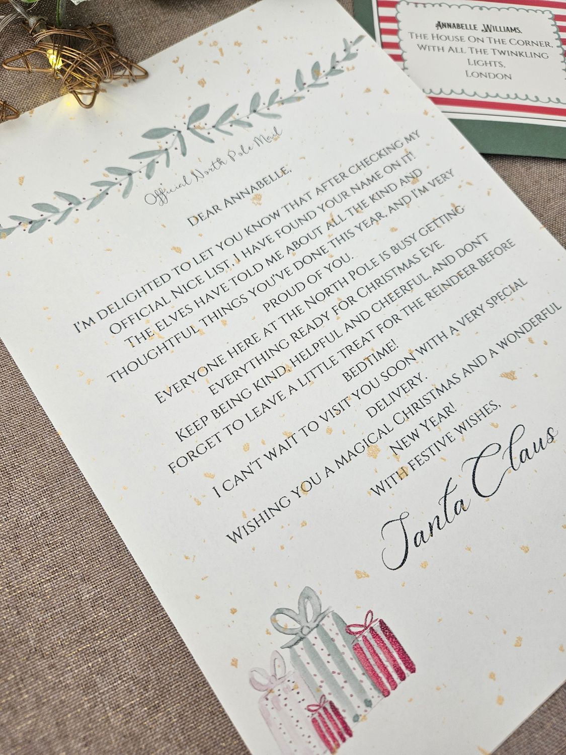 Personalised Santa letter
