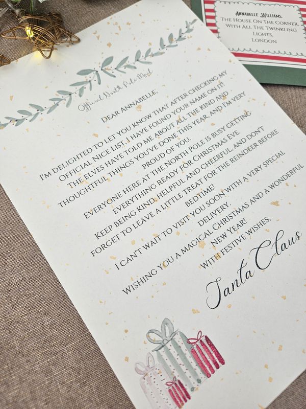 Personalised Santa letter